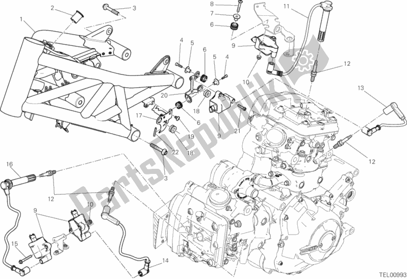 Todas las partes para Marco de Ducati Diavel Xdiavel S Thailand 1260 2016